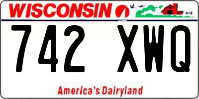 WI license plate 742XWQ