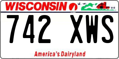 WI license plate 742XWS