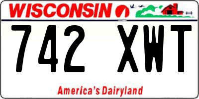 WI license plate 742XWT