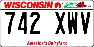 WI license plate 742XWV