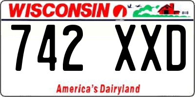 WI license plate 742XXD