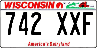 WI license plate 742XXF