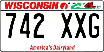 WI license plate 742XXG