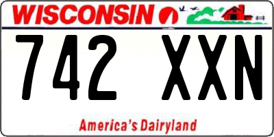 WI license plate 742XXN
