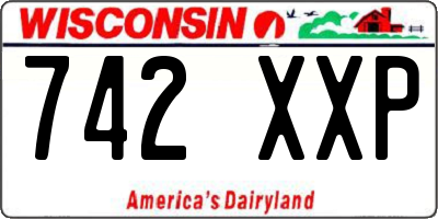 WI license plate 742XXP
