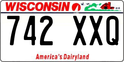 WI license plate 742XXQ