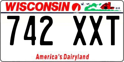 WI license plate 742XXT