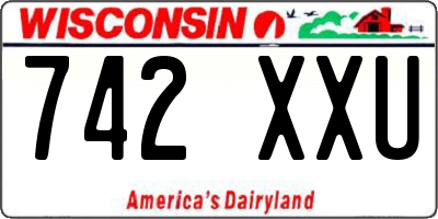 WI license plate 742XXU