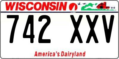 WI license plate 742XXV