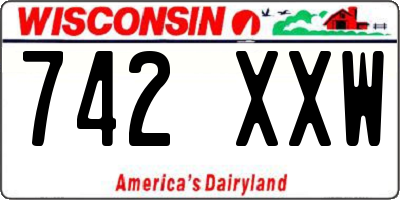 WI license plate 742XXW