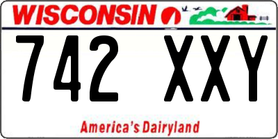 WI license plate 742XXY