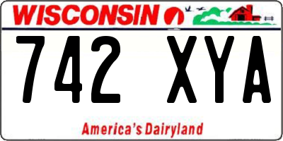WI license plate 742XYA