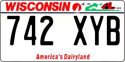 WI license plate 742XYB