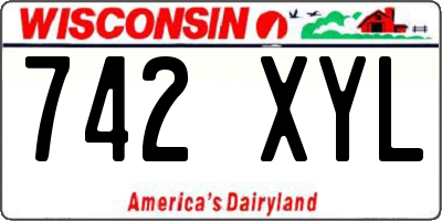 WI license plate 742XYL