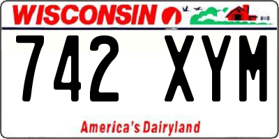 WI license plate 742XYM