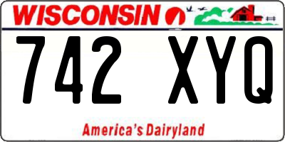 WI license plate 742XYQ