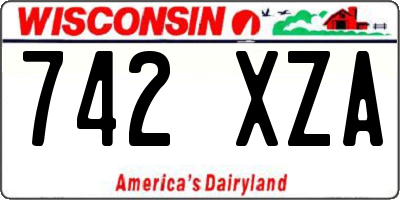 WI license plate 742XZA