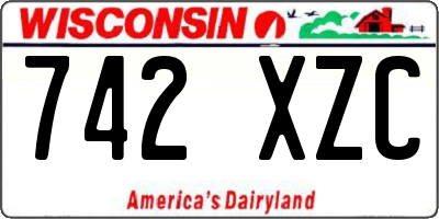 WI license plate 742XZC