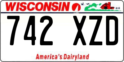 WI license plate 742XZD