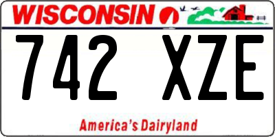 WI license plate 742XZE