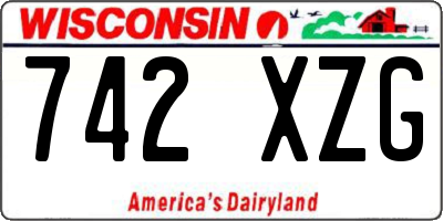 WI license plate 742XZG