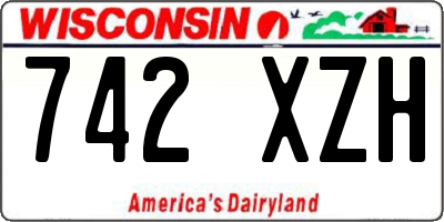 WI license plate 742XZH