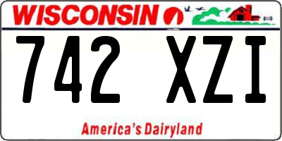 WI license plate 742XZI