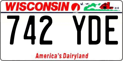 WI license plate 742YDE