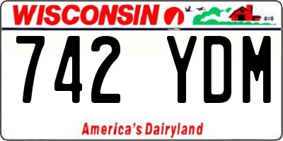 WI license plate 742YDM