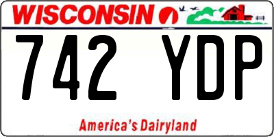 WI license plate 742YDP