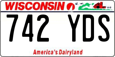 WI license plate 742YDS
