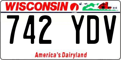 WI license plate 742YDV