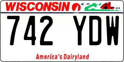 WI license plate 742YDW