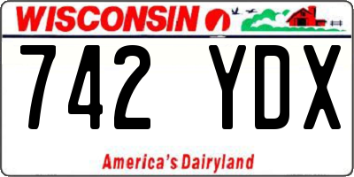 WI license plate 742YDX