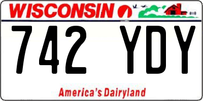 WI license plate 742YDY
