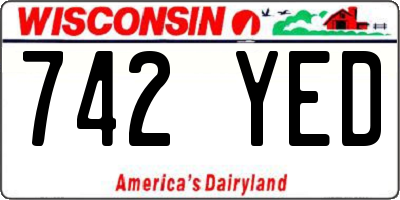 WI license plate 742YED