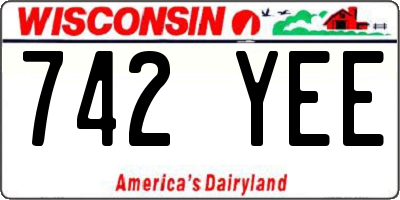 WI license plate 742YEE