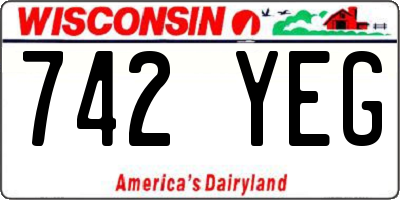 WI license plate 742YEG