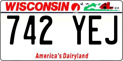 WI license plate 742YEJ