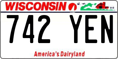 WI license plate 742YEN