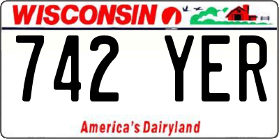 WI license plate 742YER