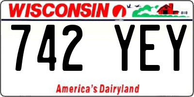 WI license plate 742YEY