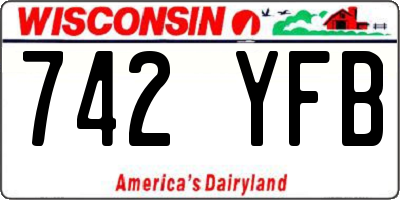 WI license plate 742YFB