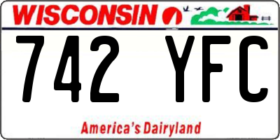 WI license plate 742YFC
