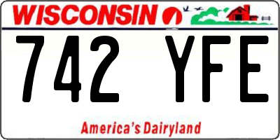 WI license plate 742YFE