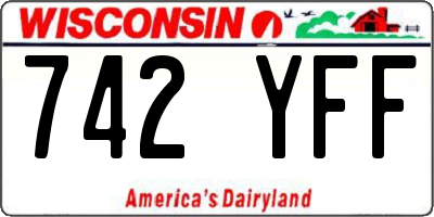 WI license plate 742YFF