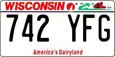 WI license plate 742YFG