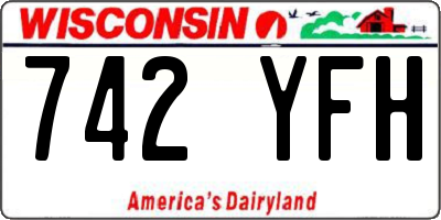 WI license plate 742YFH