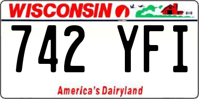 WI license plate 742YFI