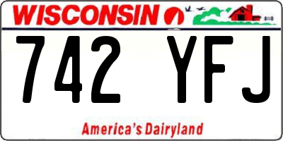 WI license plate 742YFJ